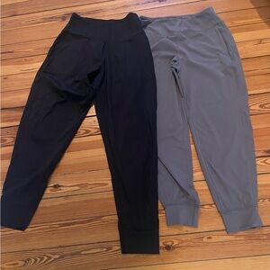 Bundle joggers size L, black and gray pants EUC